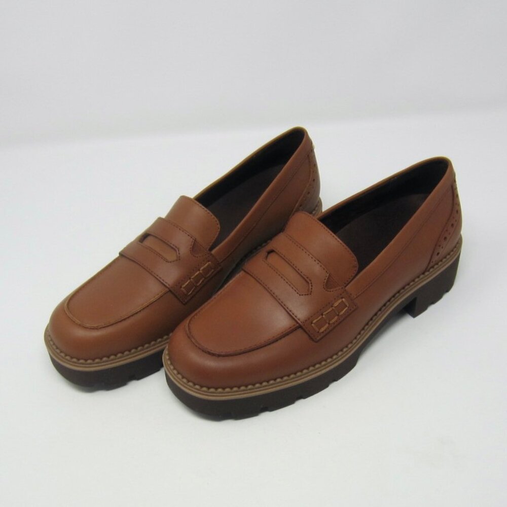 Classic Brown Penny Loafers for Women